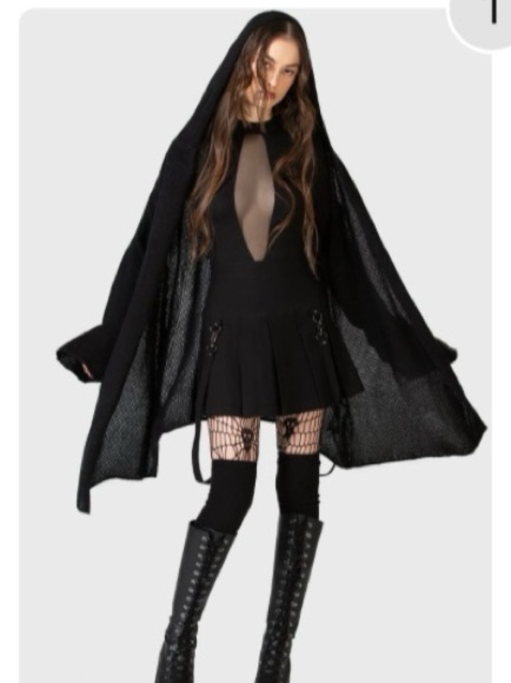 KILLSTAR (Khililist) Forget wishing knit hooded cardigan - Picture 5 of 5